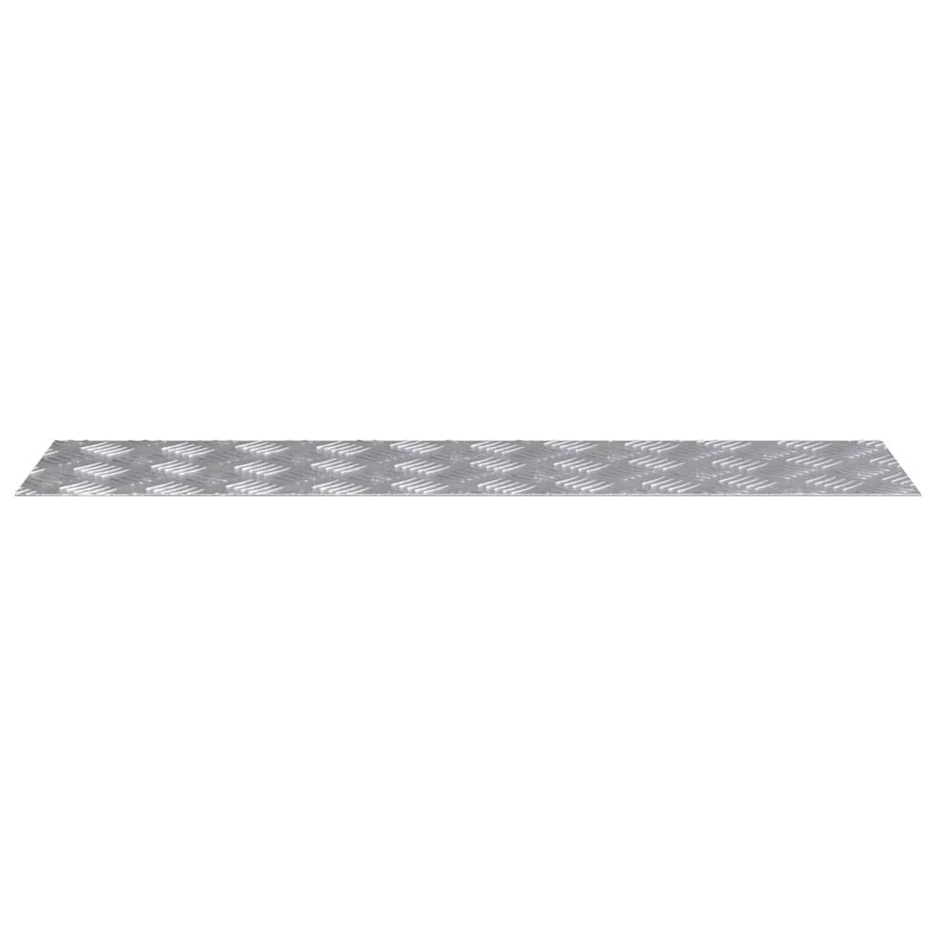 Checker plader 4 pcs Sølv 100 x 25 cm Aluminium
