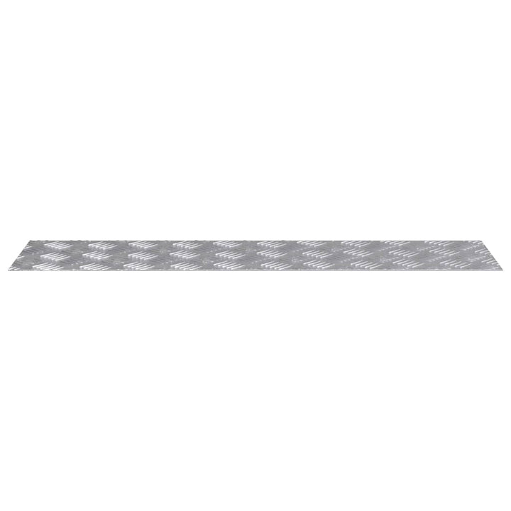 Checker plader 4 pcs Sølv 100 x 25 cm Aluminium
