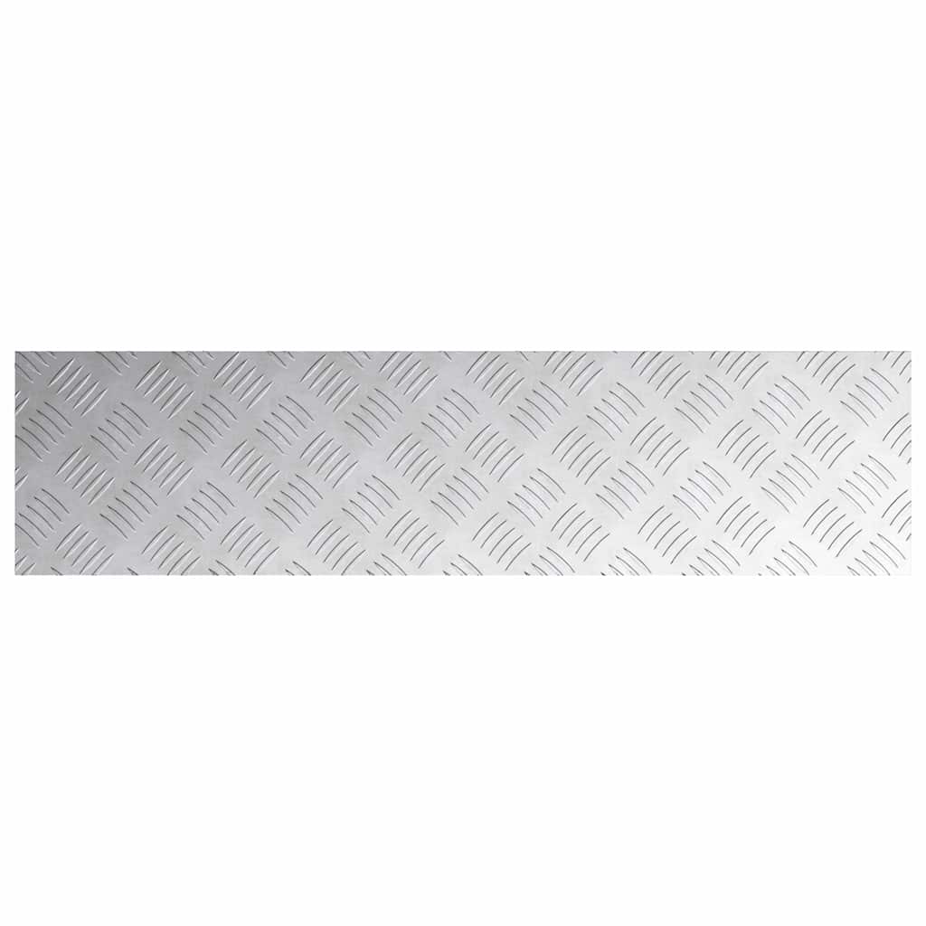 Checker plader 4 pcs Sølv 100 x 25 cm Aluminium