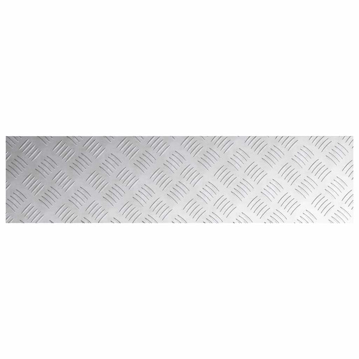 Checker plader 4 pcs Sølv 100 x 25 cm Aluminium