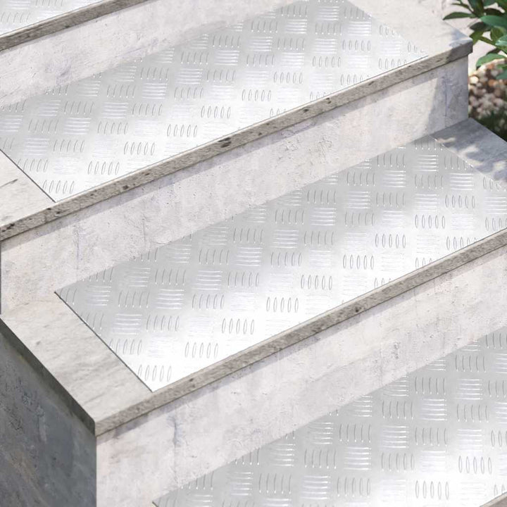 Checker plader 4 pcs Sølv 80 x 30 cm Aluminium