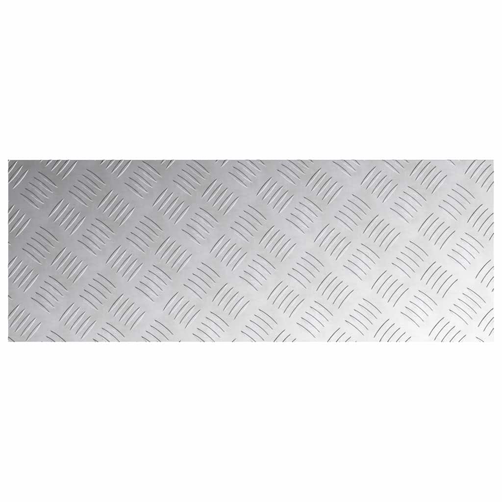 Checker plader 4 pcs Sølv 80 x 30 cm Aluminium