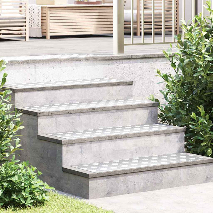 Checker plader 4 pcs Sølv 90 x 30 cm Aluminium