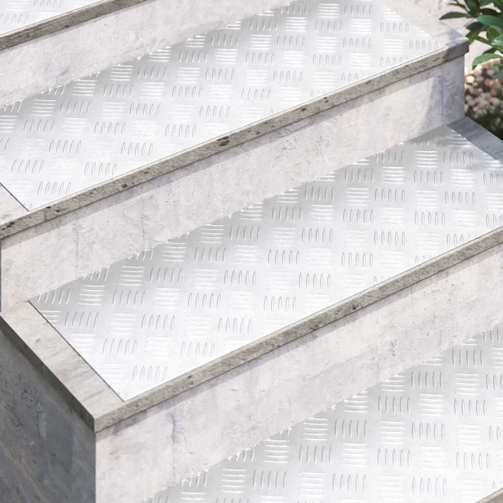 Checker plader 4 pcs Sølv 90 x 30 cm Aluminium