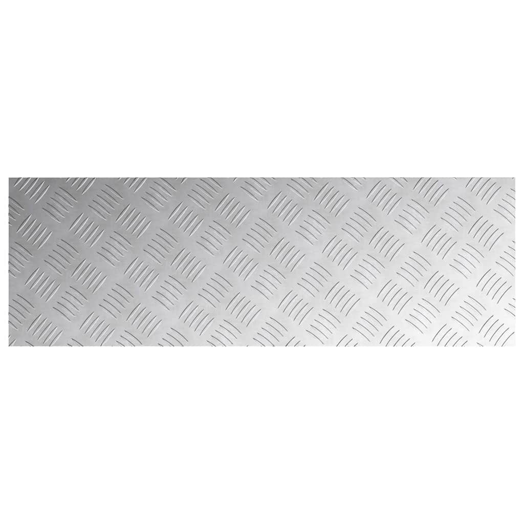 Checker plader 4 pcs Sølv 90 x 30 cm Aluminium
