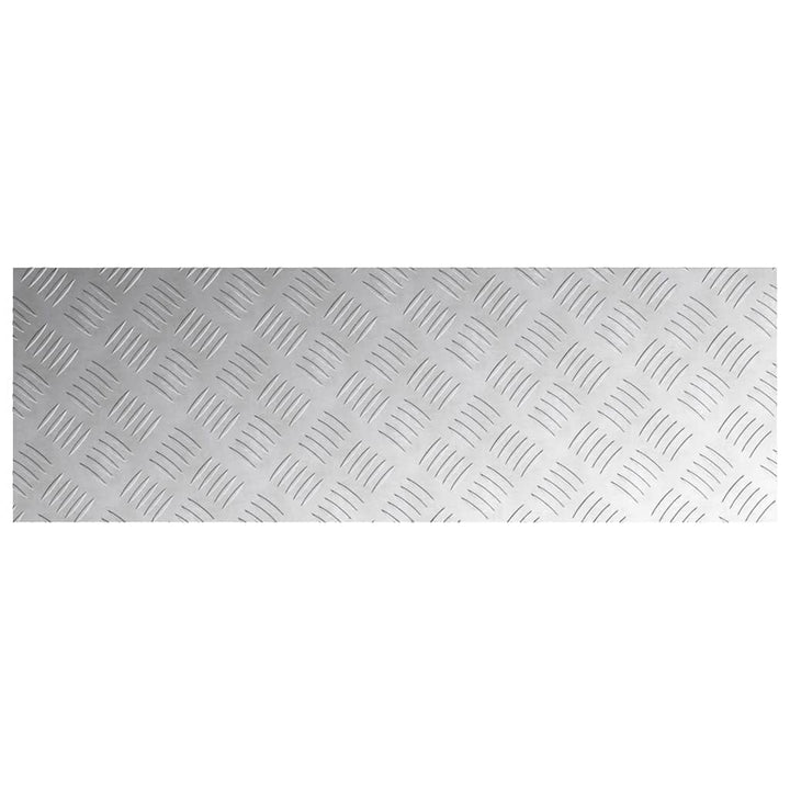 Checker plader 4 pcs Sølv 90 x 30 cm Aluminium