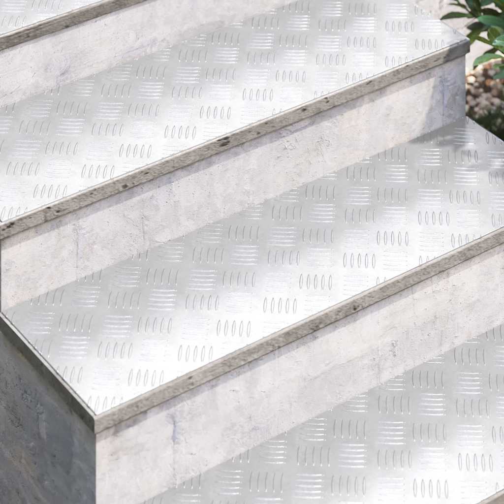 Checker plader 4 pcs Sølv 100 x 30 cm Aluminium