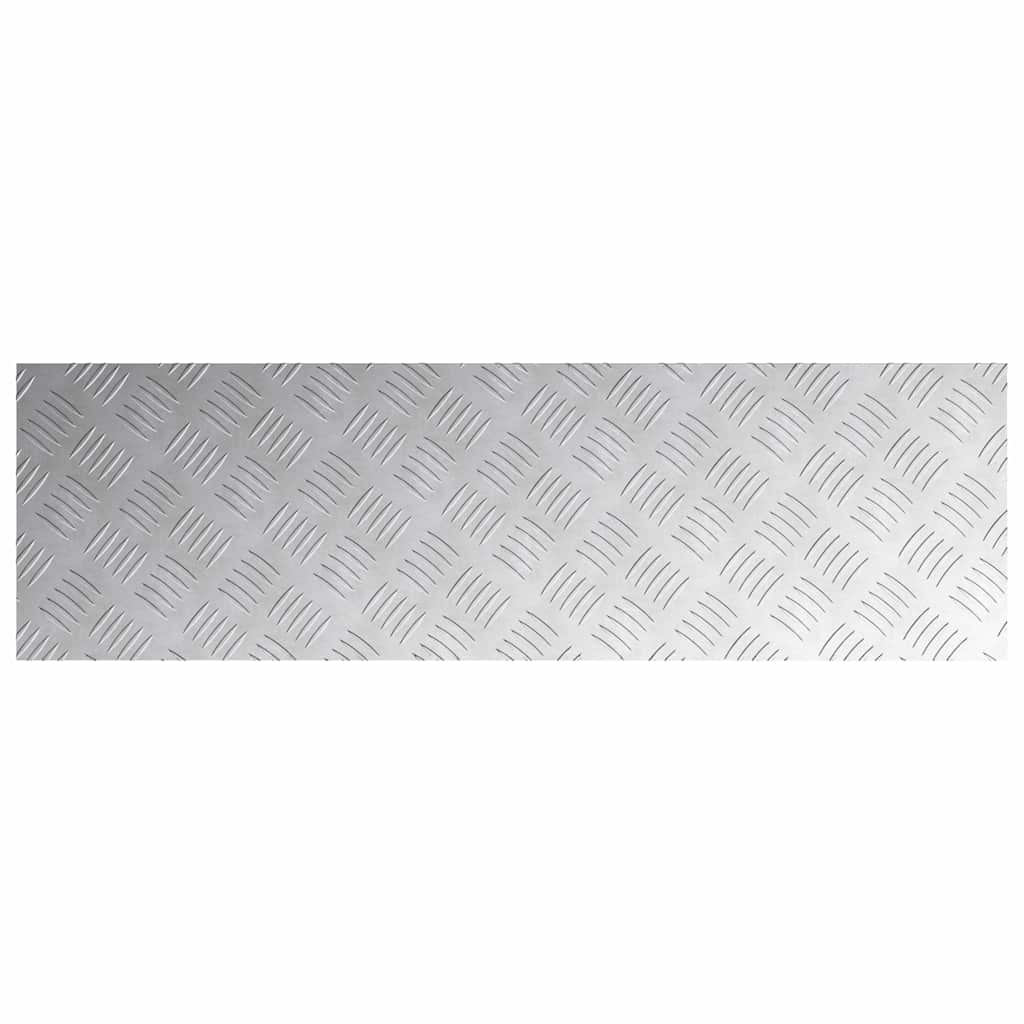Checker plader 4 pcs Sølv 100 x 30 cm Aluminium