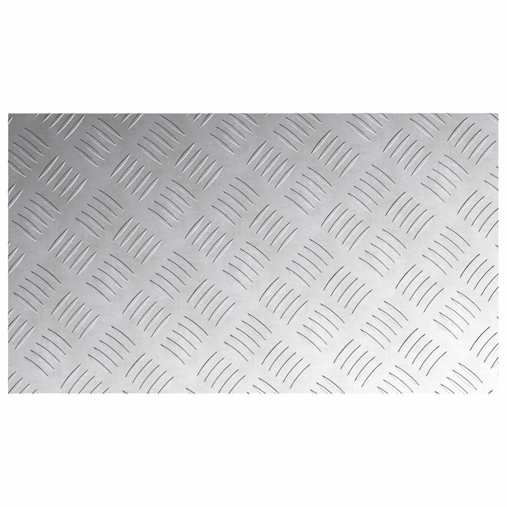 Checker plader 4 pcs Sølv 70 x 40 cm Aluminium