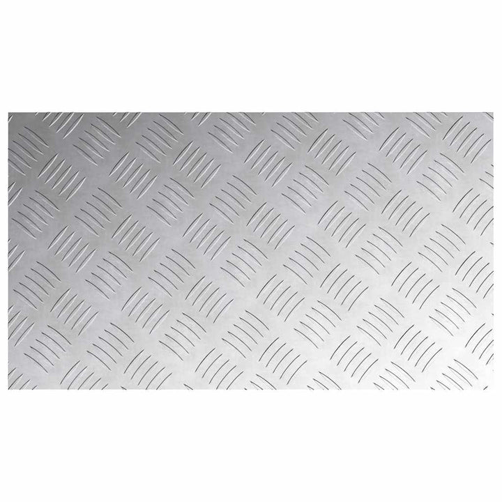 Checker plader 4 pcs Sølv 70 x 40 cm Aluminium