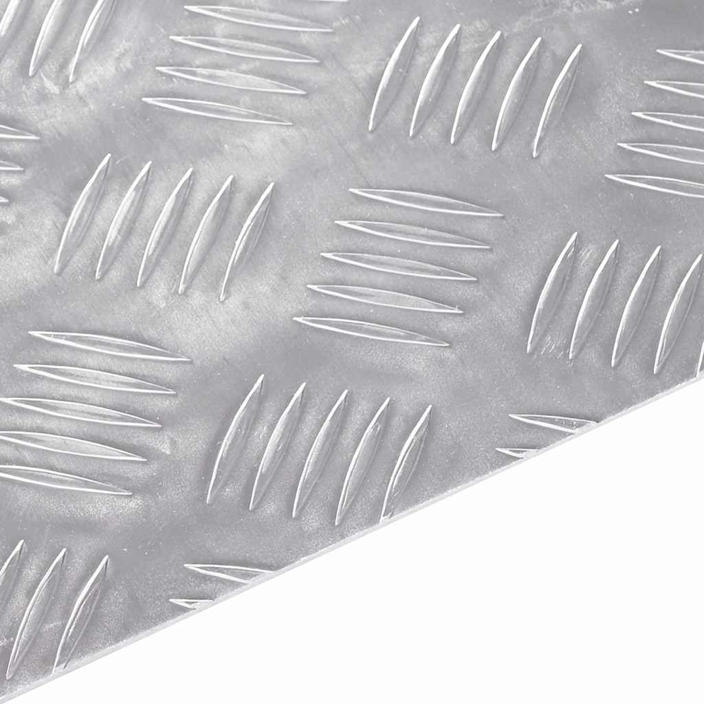 Checker plader 4 pcs Sølv 80 x 40 cm Aluminium