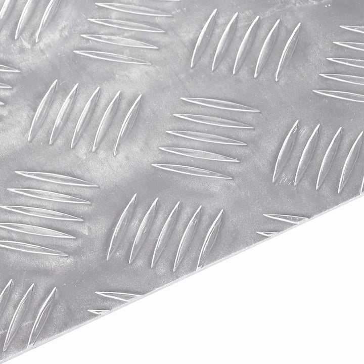 Checker plader 4 pcs Sølv 80 x 40 cm Aluminium