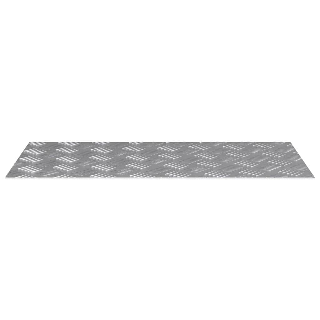Checker plader 4 pcs Sølv 80 x 40 cm Aluminium