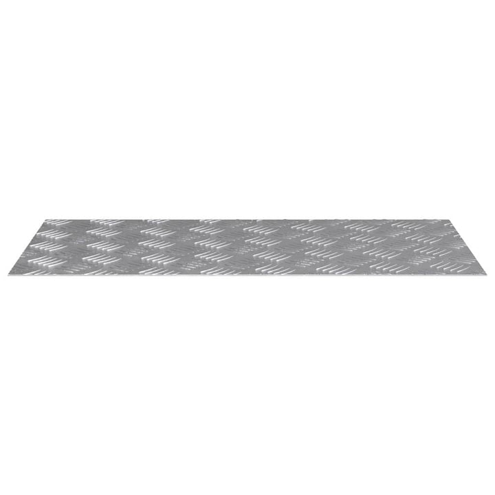 Checker plader 4 pcs Sølv 80 x 40 cm Aluminium