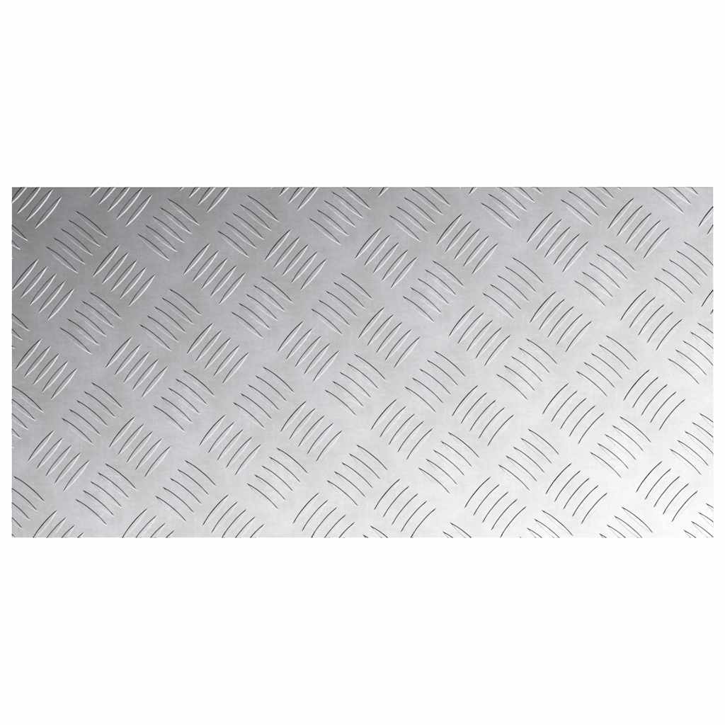 Checker plader 4 pcs Sølv 80 x 40 cm Aluminium