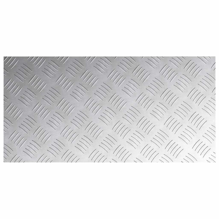Checker plader 4 pcs Sølv 80 x 40 cm Aluminium