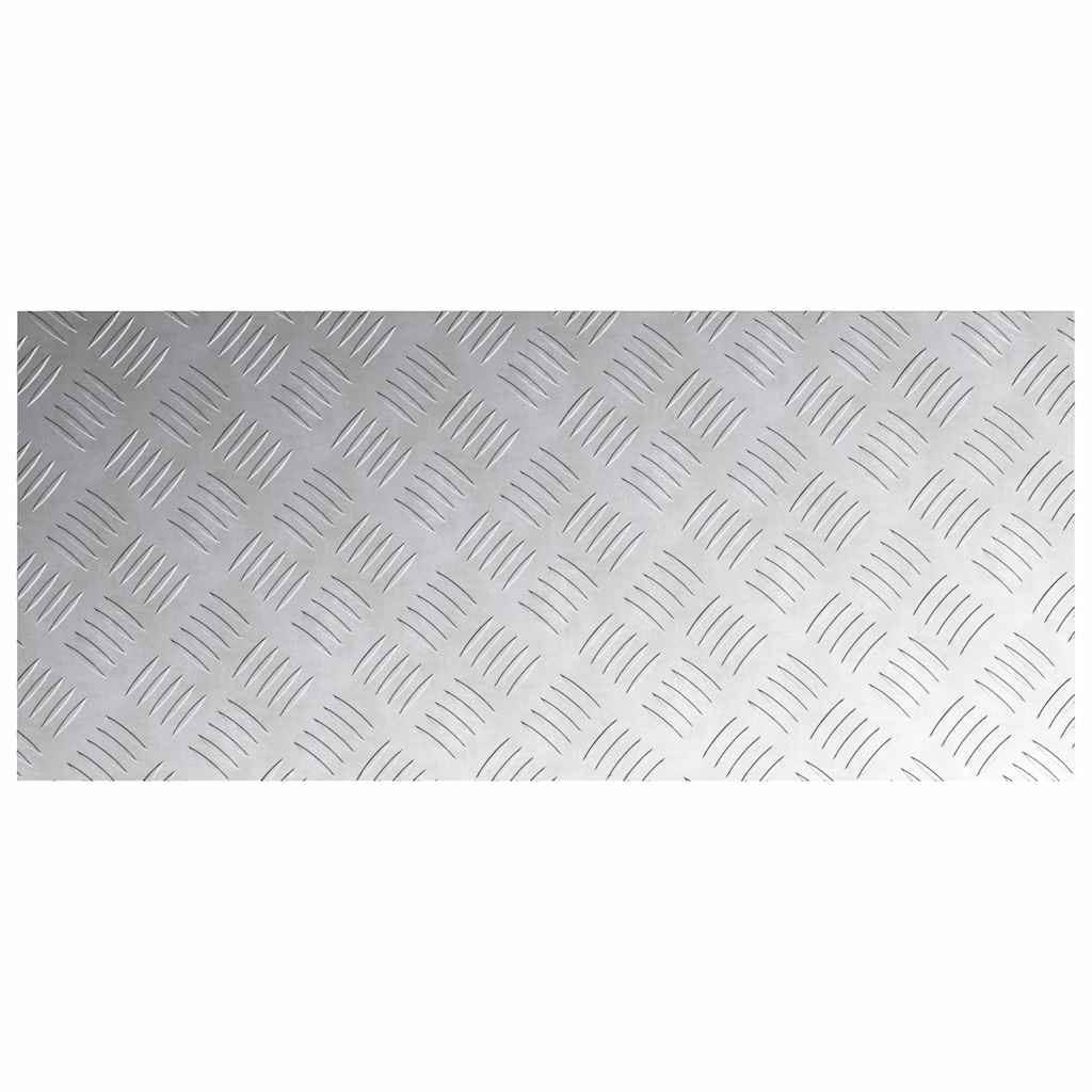 Checker plader 4 pcs Sølv 90 x 40 cm Aluminium