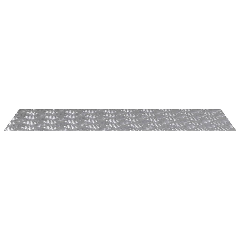 Checker plader 4 pcs Sølv 100 x 40 cm Aluminium
