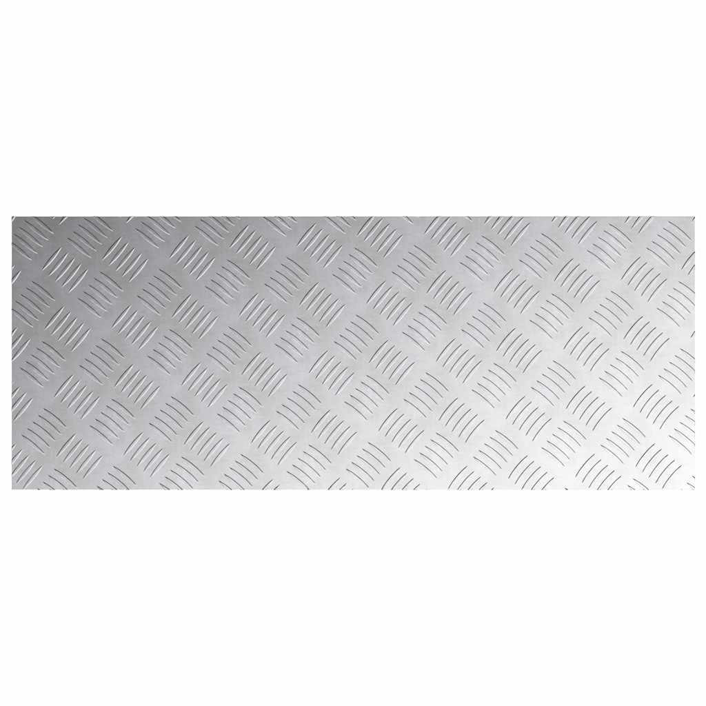 Checker plader 4 pcs Sølv 100 x 40 cm Aluminium