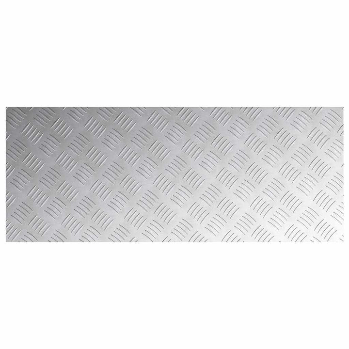 Checker plader 4 pcs Sølv 100 x 40 cm Aluminium