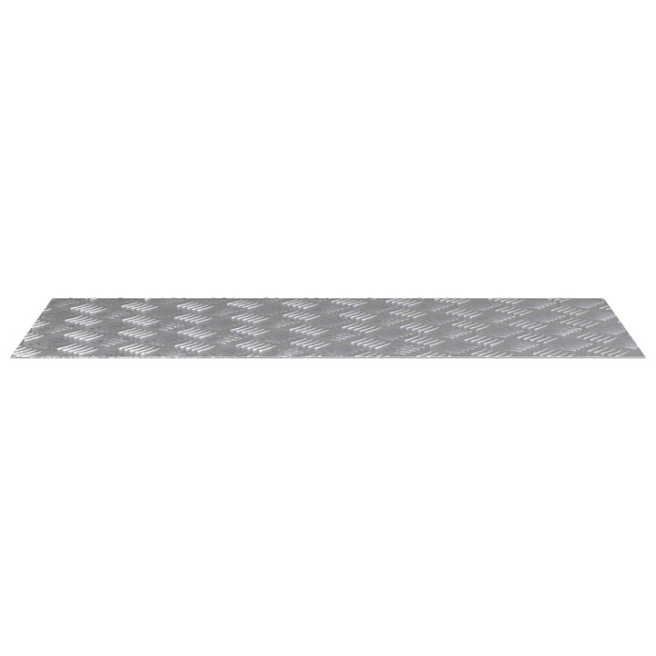 Checker plader 4 pcs Sølv 100 x 40 cm Aluminium