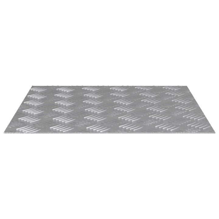 Checker plader 4 pcs Sølv 50 x 50 cm Aluminium