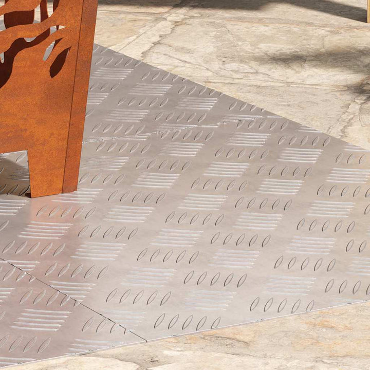 Checker plader 4 pcs Sølv 60 x 50 cm Aluminium