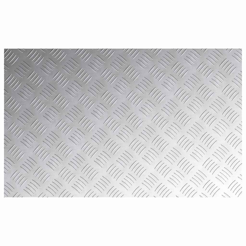 Checker plader 4 pcs Sølv 80 x 50 cm Aluminium