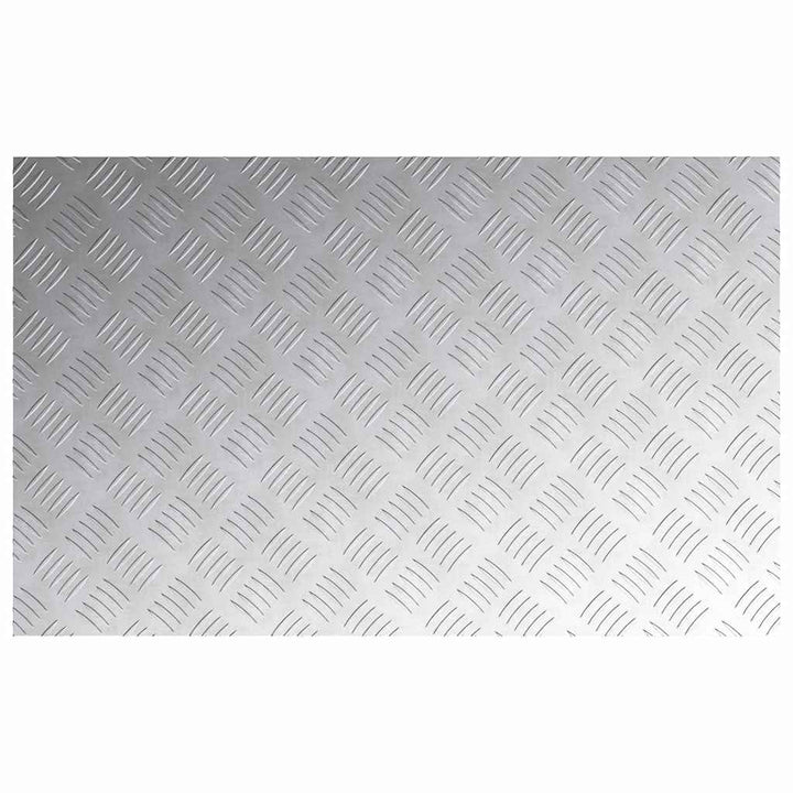 Checker plader 4 pcs Sølv 80 x 50 cm Aluminium