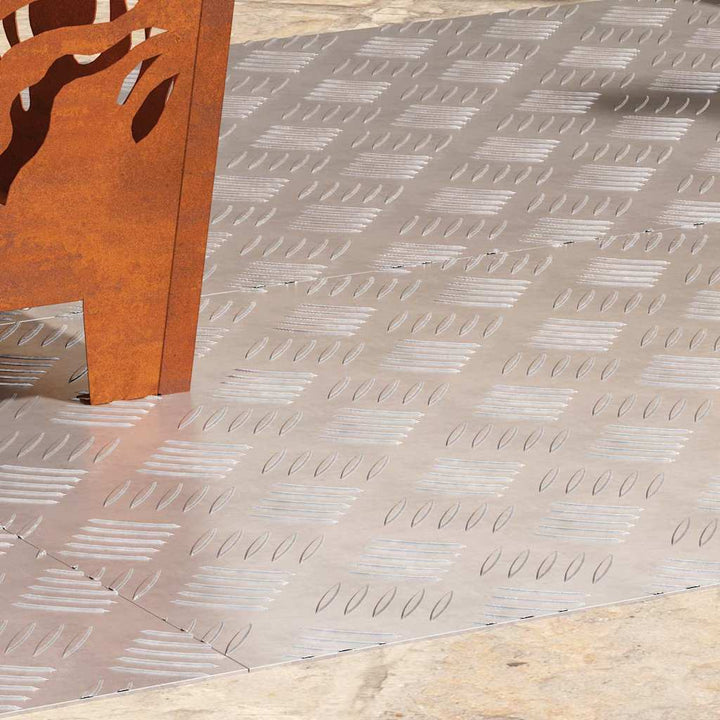 Checker plader 4 pcs Sølv 90 x 50 cm Aluminium