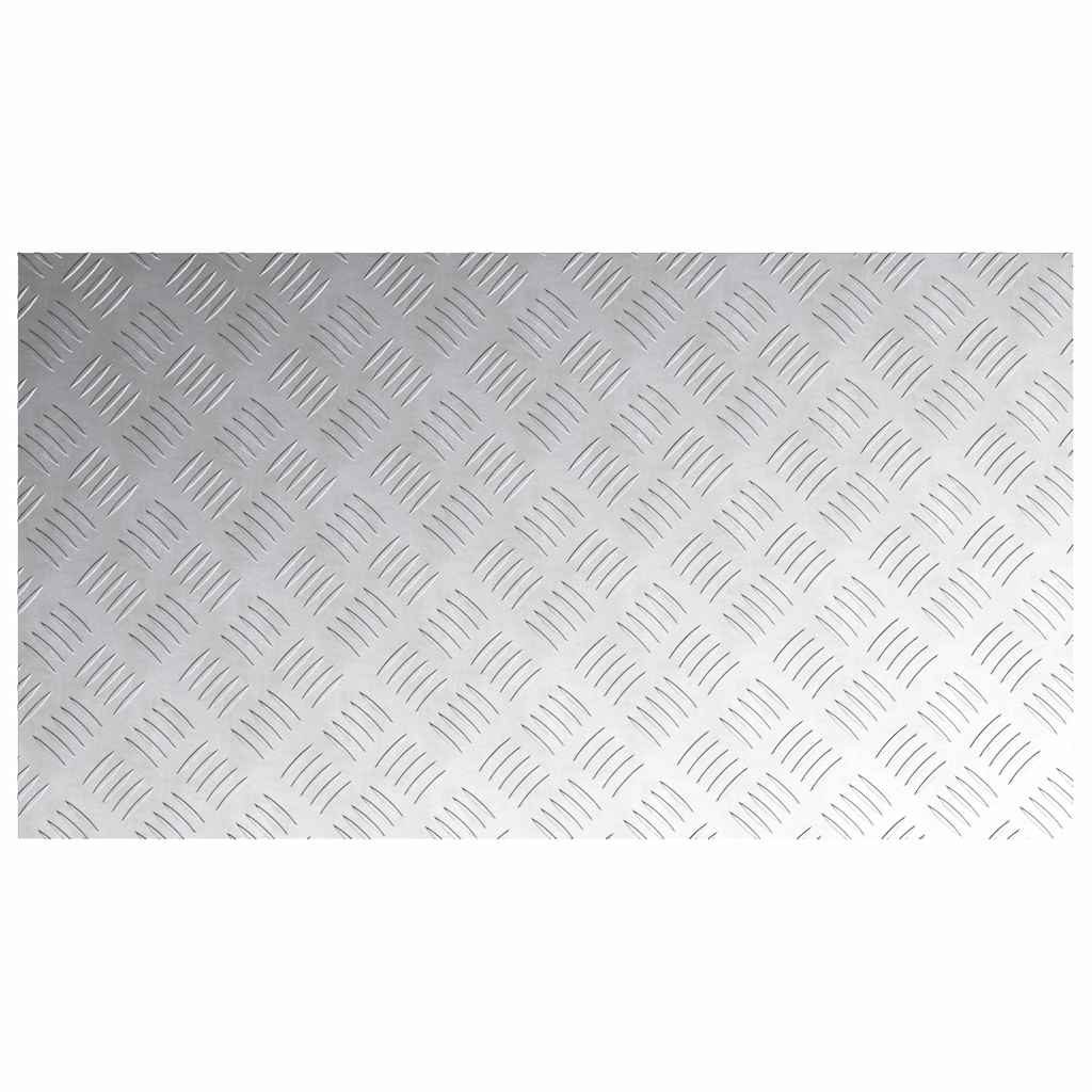 Checker plader 4 pcs Sølv 90 x 50 cm Aluminium