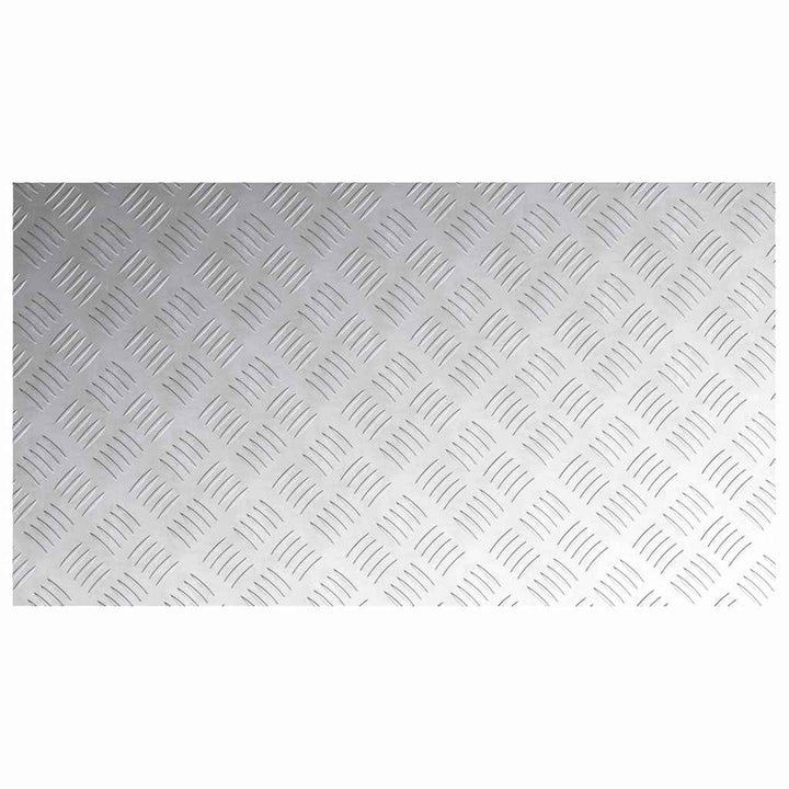 Checker plader 4 pcs Sølv 90 x 50 cm Aluminium