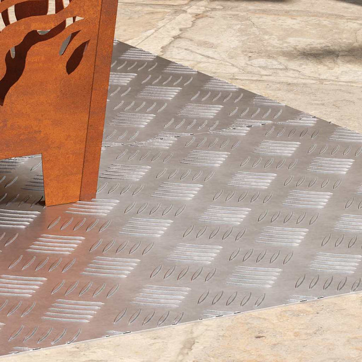 Checker plader 2 pcs Sølv 100 x 50 cm Aluminium