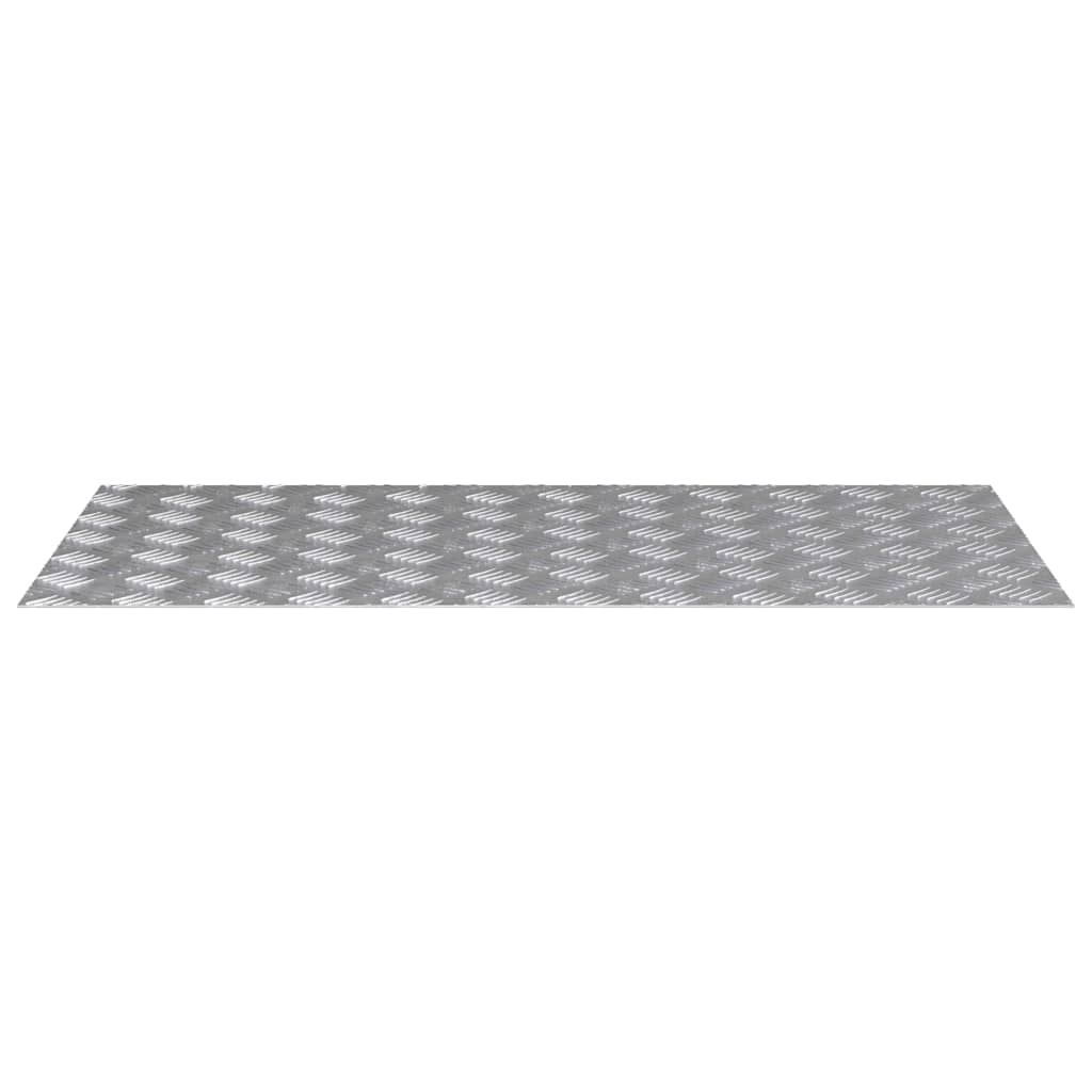 Checker plader 2 pcs Sølv 100 x 50 cm Aluminium