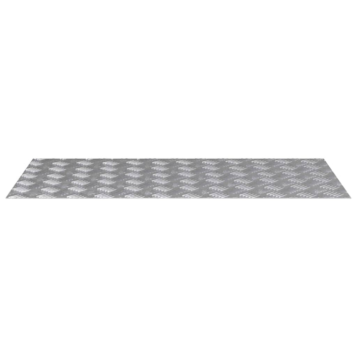Checker plader 2 pcs Sølv 100 x 50 cm Aluminium
