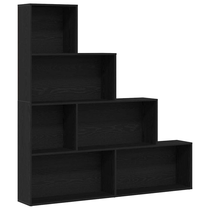 Bogskab Sort eg 155 x 24 x 160 cm Konstrueret træ