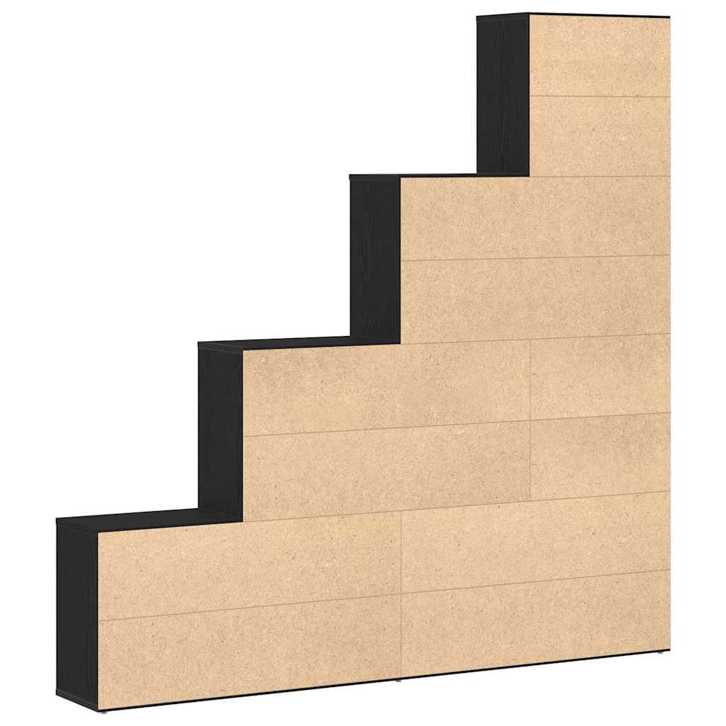 Bogskab Sort eg 155 x 24 x 160 cm Konstrueret træ