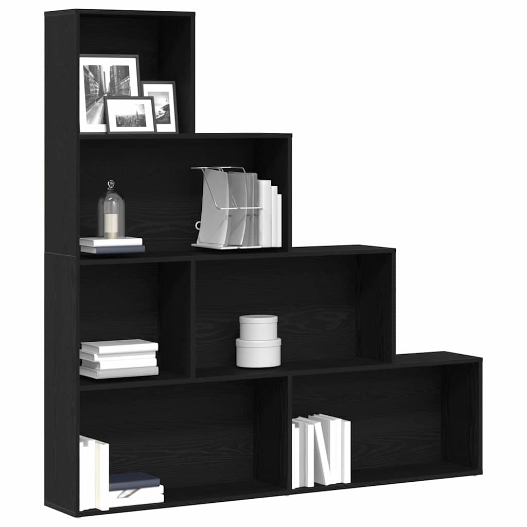 Bogskab Sort eg 155 x 24 x 160 cm Konstrueret træ