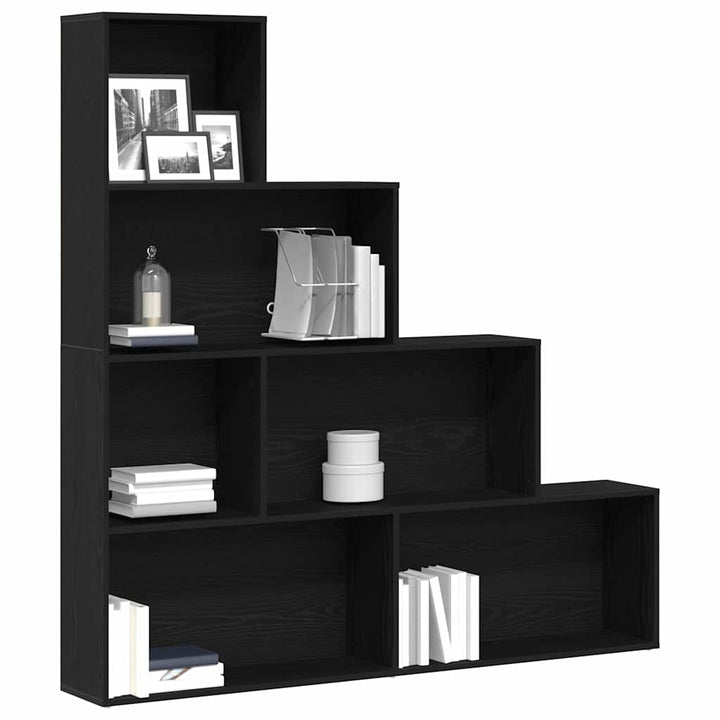 Bogskab Sort eg 155 x 24 x 160 cm Konstrueret træ