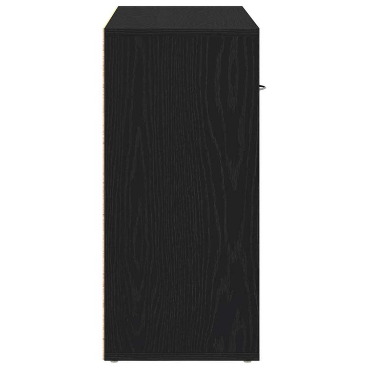 skænk 88x30x64 cm konstrueret træ sort egetræsfarve