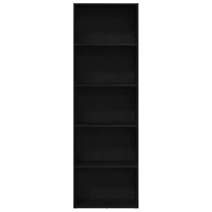 bogreol 60x30x189 cm konstrueret træ sort egetræsfarve