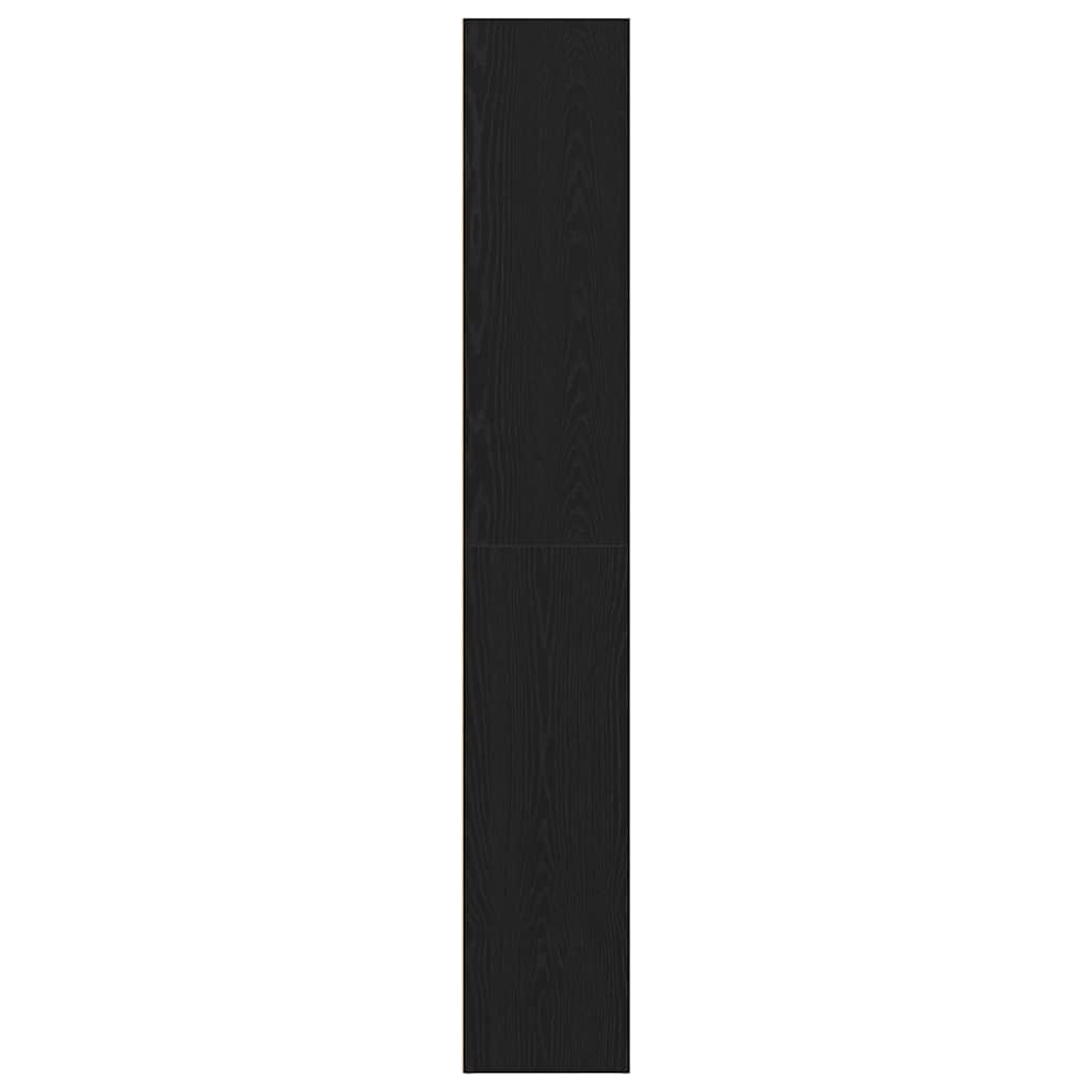 bogreol 60x30x189 cm konstrueret træ sort egetræsfarve