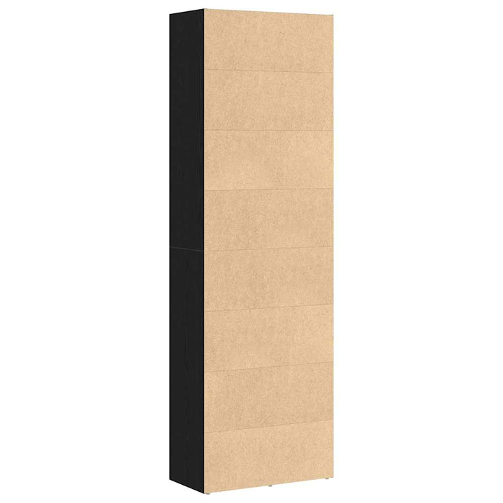 bogreol 60x30x189 cm konstrueret træ sort egetræsfarve