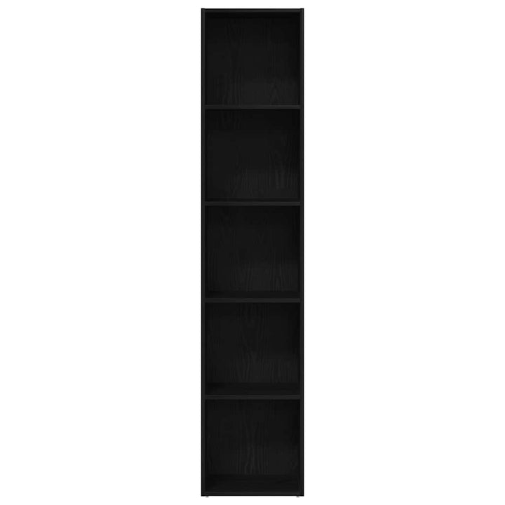 bogreol 40x30x189 cm konstrueret træ sort egetræsfarve