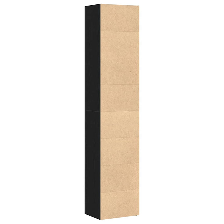 bogreol 40x30x189 cm konstrueret træ sort egetræsfarve