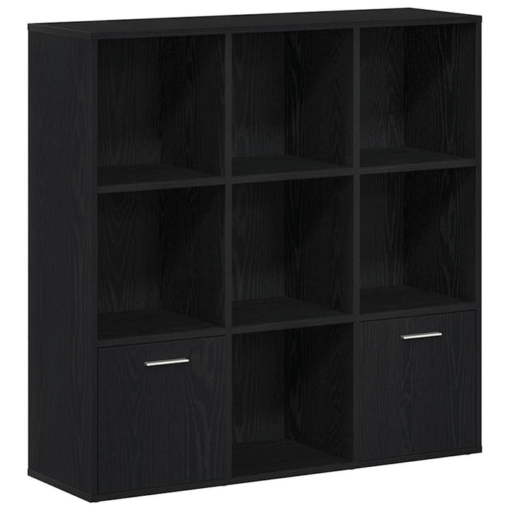 bogskab 98x29x97,5 cm konstrueret træ sort egetræsfarve