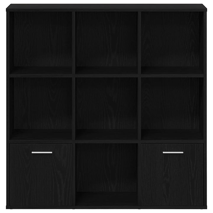 bogskab 98x29x97,5 cm konstrueret træ sort egetræsfarve