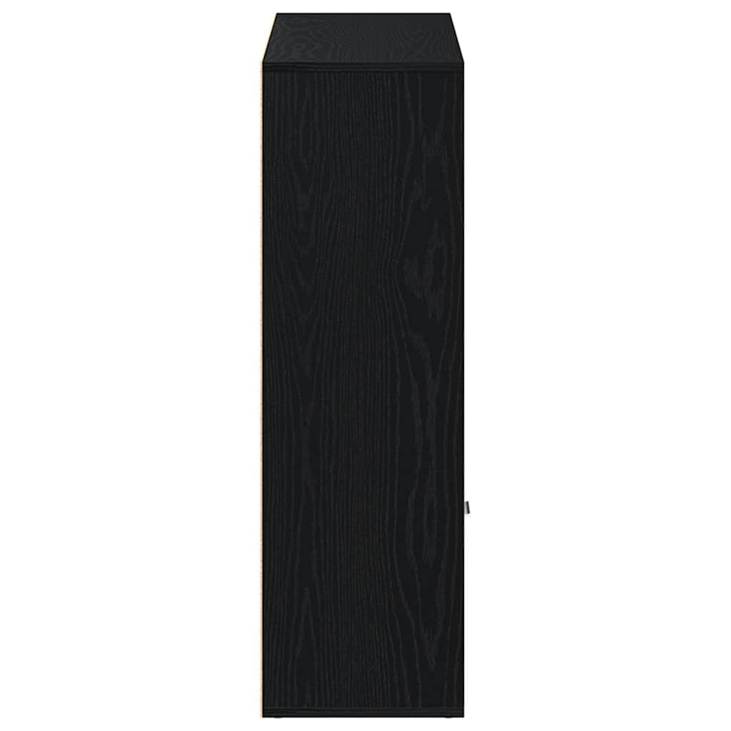 bogskab 98x29x97,5 cm konstrueret træ sort egetræsfarve