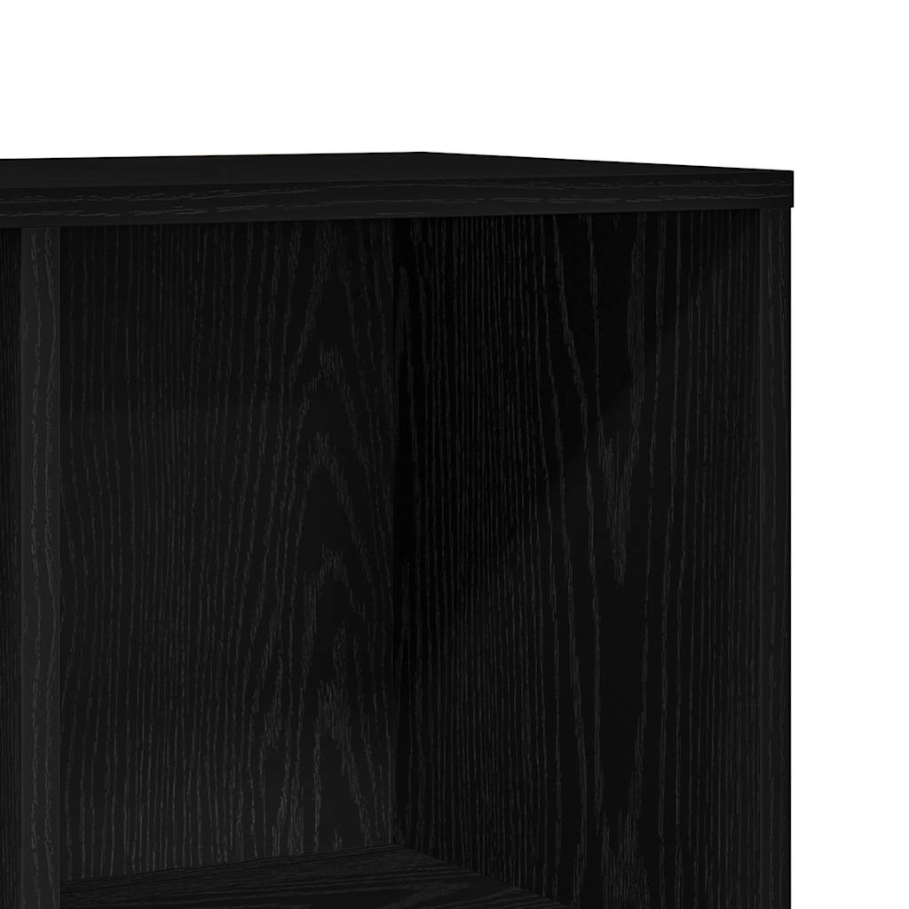 bogskab 98x29x97,5 cm konstrueret træ sort egetræsfarve