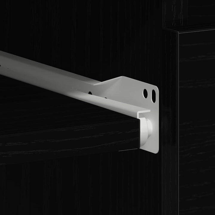 skrivebord 90x45x76 cm konstrueret træ sort-eg